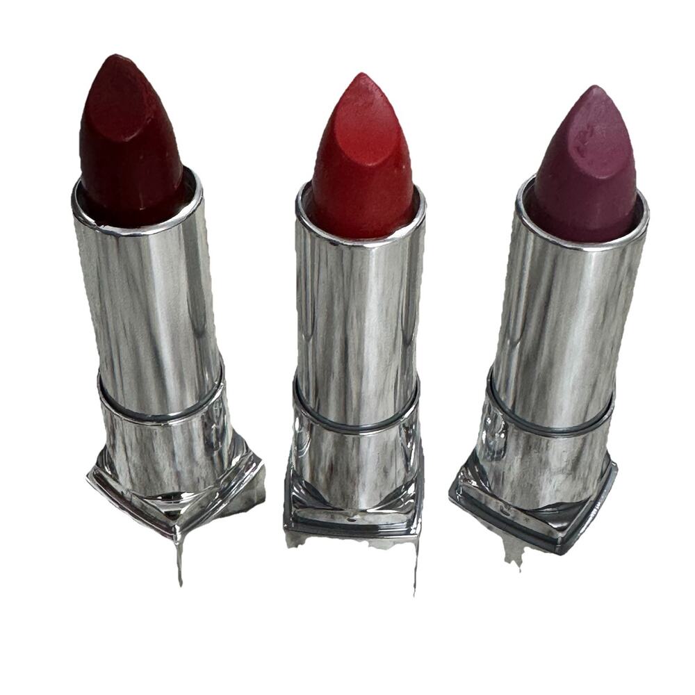 Maybelline Color Sensational Lipstick Lot of 3 Coral Crimson Lust Blush NEW